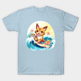 Hawaii-mon Surfing Kitty T-Shirt